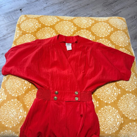 DEE CALIFORNIA Vintage Women’s Jumpsuit 7/8 Elastic Waist 80s style disco - Picture 4 of 15